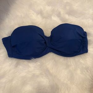 VS twist front bandeau swim top push up 36d blue